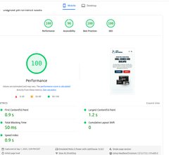 a clients websites
        preformance before